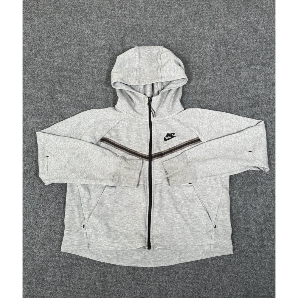 Nike Sportswear Tech Fleece Windrunner Womens Small Gray Full Zip CW4298-063